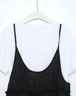 Polka Dot Camisole Bustier Set