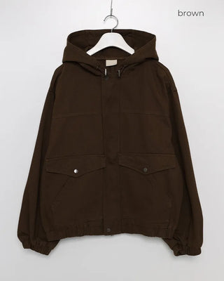 Cotton hooded jacket