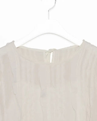 Lace frill blouse set