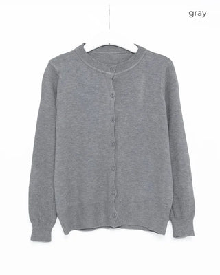 Round neck colorful cardigan
