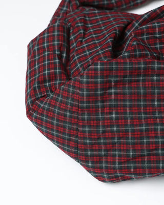 Tartan check one-shoulder hobo bag