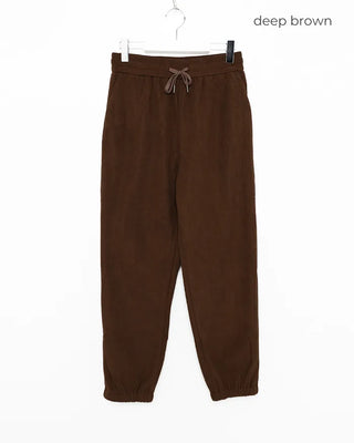 Simple elastic waist jogger pants