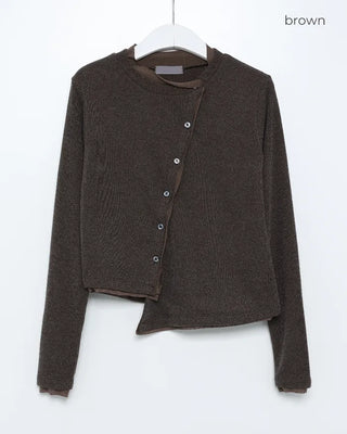 Asymmetrical Layered Cardigan