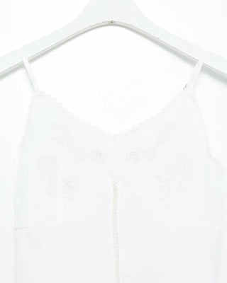 Flower stitch fagoting camisole