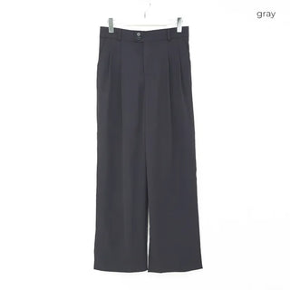Two-button pleated slacks