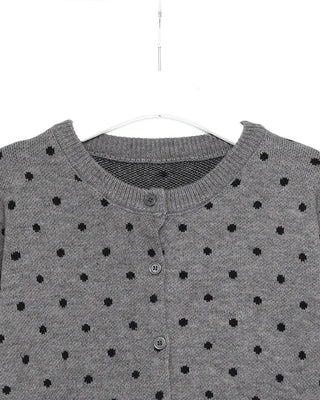 Polka Dot Knit Cardigan
