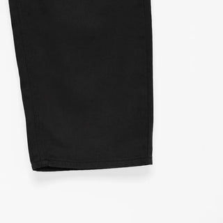 Pointed wide black denim pants