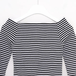 Striped off-shoulder top