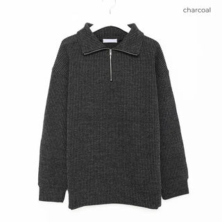 Unisex Basic Half-Zip Knit