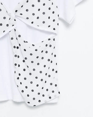 Dot Twist Round Neck T-Shirt