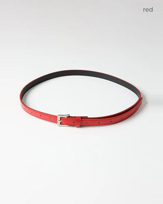 Silver buckle belt