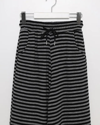 Striped elastic waist easy pants