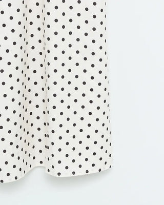 Ruffled polka dot long dress
