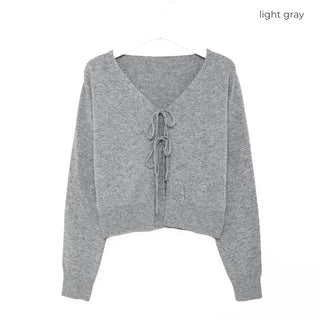 Ribbon knit cardigan