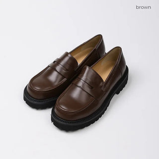 Round platform loafers