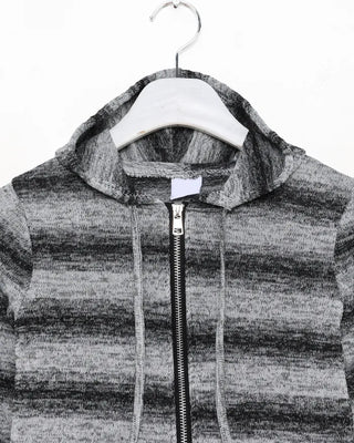 Gradient Border Double Zip Hoodie
