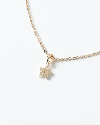 Flower Cubic Ball Chain Necklace