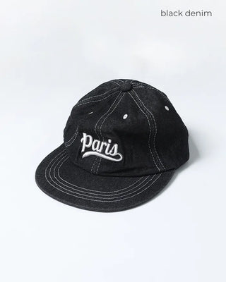 Lettering Denim Camp Cap
