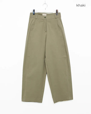 Wide-leg cotton pants