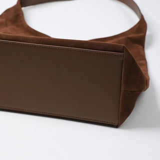 Suede shoulder bag