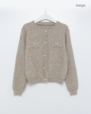 Tassel tweed cardigan