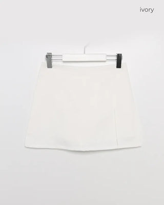 Slit A-line mini skirt