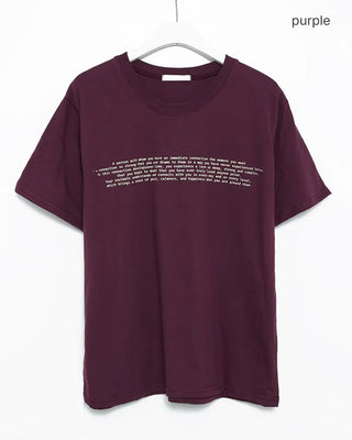 Lettering Half T-shirt
