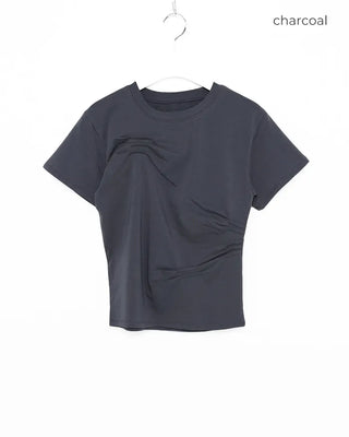 Pintuck Short-Sleeve T-Shirt