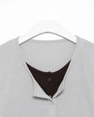 Layered crop cardigan