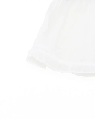 Elastic waist layered flared skirt