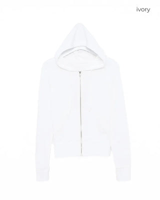 Two-pocket hooded cardigan