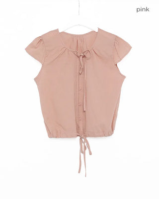 Puff Shirring Dot Blouse