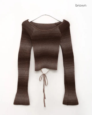 Back Ribbon Gradient Knit