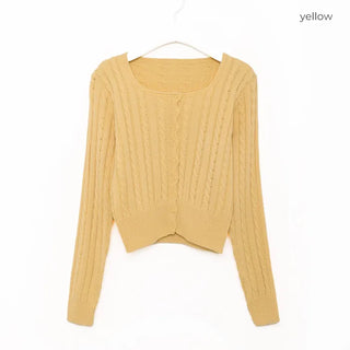 Cable knit cardigan