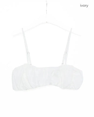 Shirred Cropped Bustier