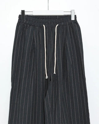 Striped wide-leg easy pants