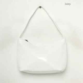 Leather one-handle shoulder bag