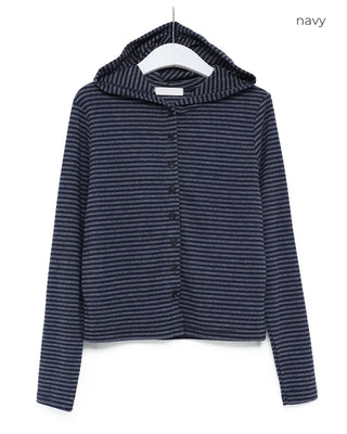 Colorful striped hooded parka