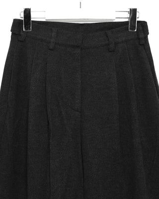 Brushed two-pleat wide slacks