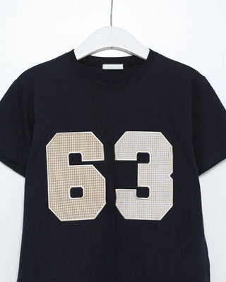 Checked numbering T-shirt