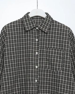 Loose-fit check shirt
