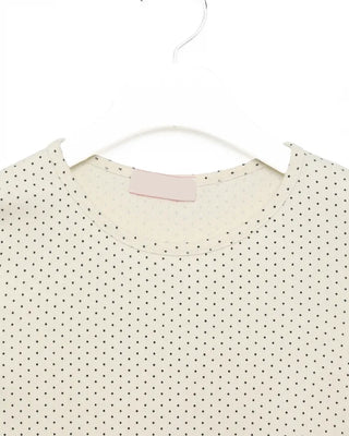 Polka Dot Short-Sleeve Round Neck T-Shirt