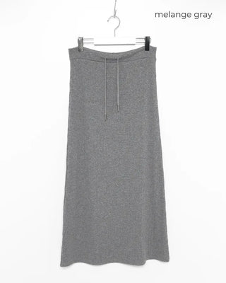 Ribbed long skirt