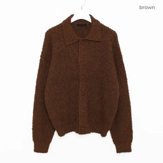 Boucle color knit cardigan