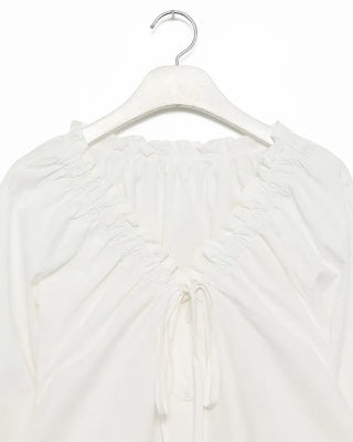 Shirred Ribbon Blouse