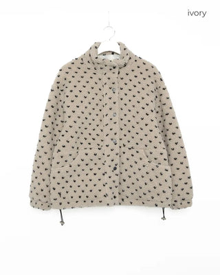 Polka dot fleece jacket