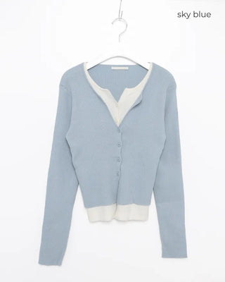 Layered-style cardigan