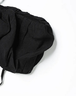 Straphole neck wrinkle bralette