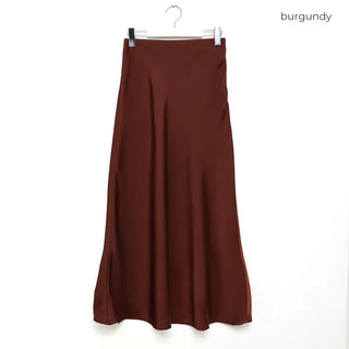 Satin long skirt