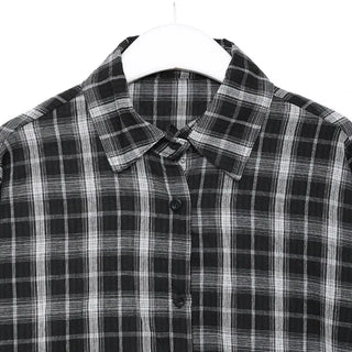 Checked loose-fit shirt